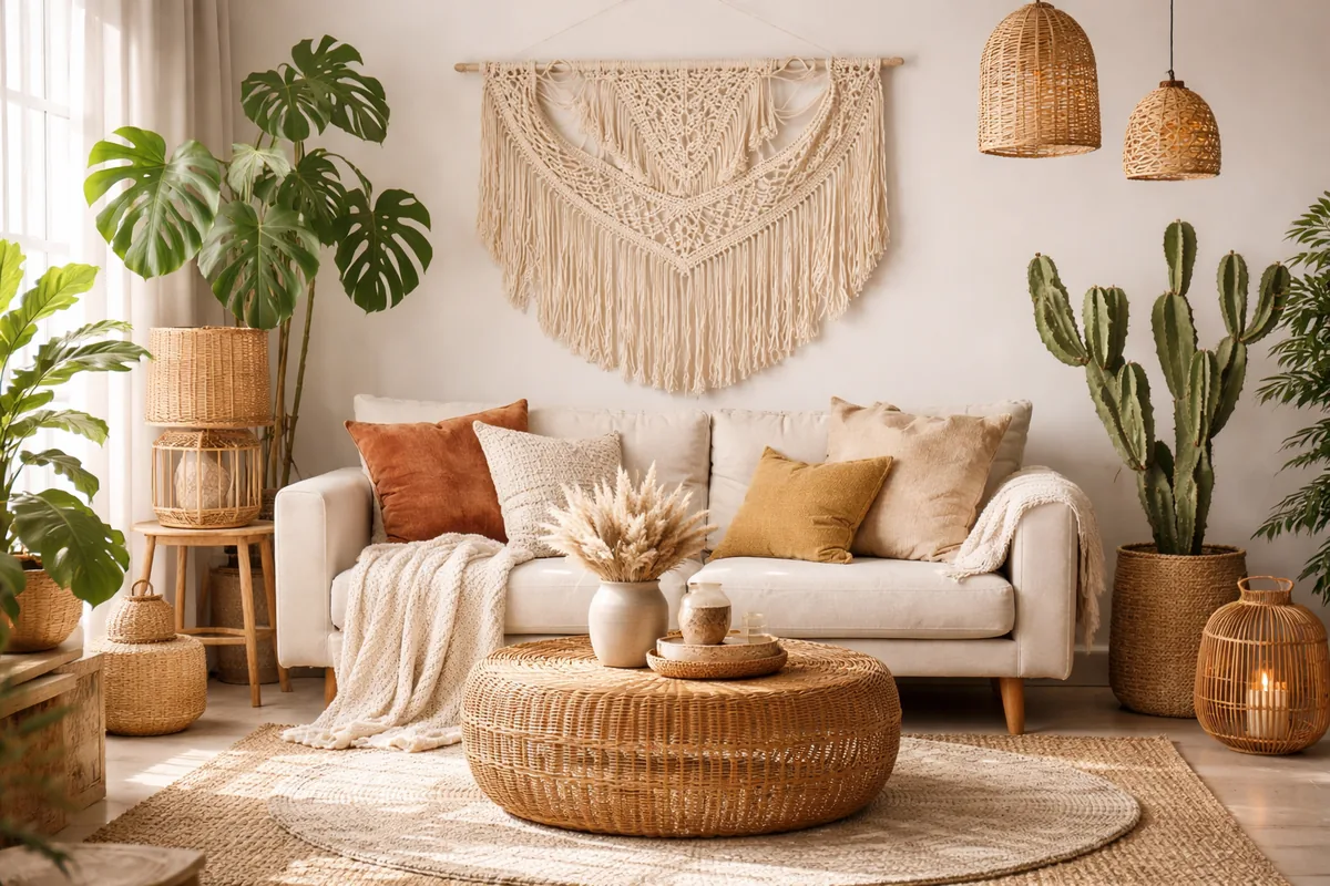 La beauté intemporelle de la décoration bohème et du macramé
