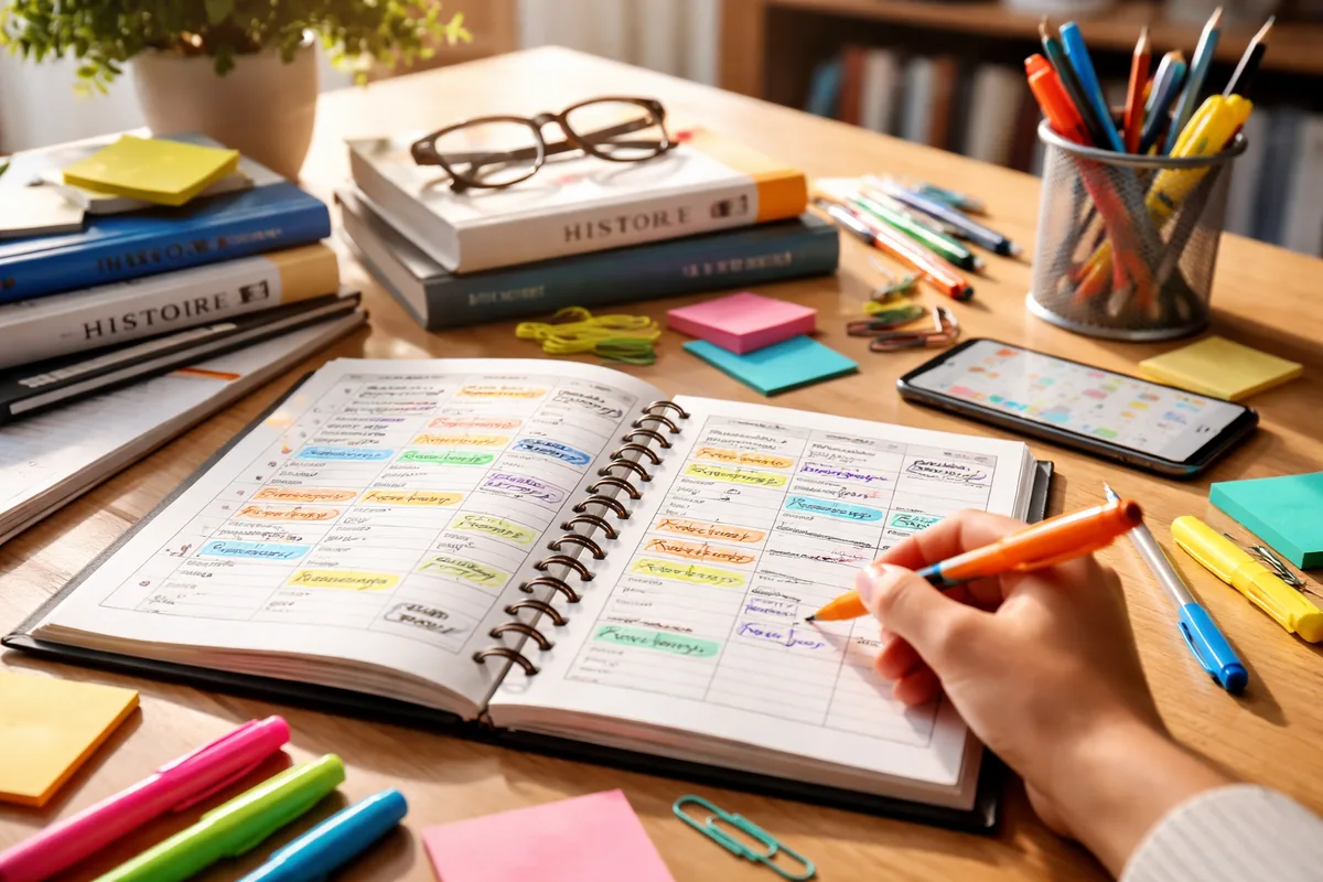 Comment réviser efficacement le Bac et le Brevet avec un planning gratuit