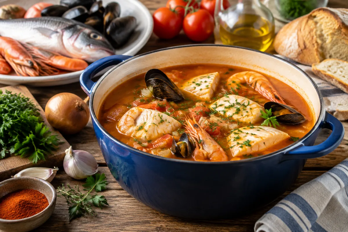 Comment préparer une soupe de poisson provençale sans mixeur ?